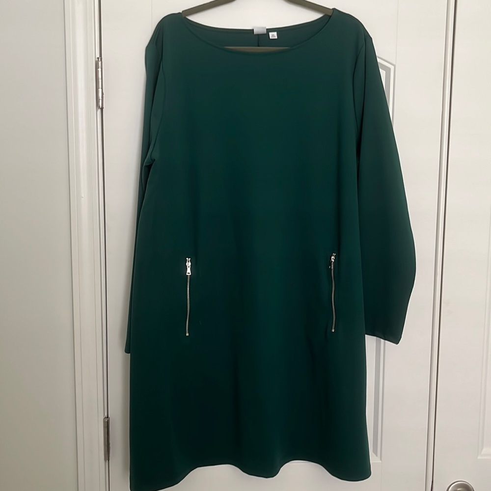 XXL Gap Dress w/Zipper Pockets. Dark Green Color is great for fall 🍁 EUC